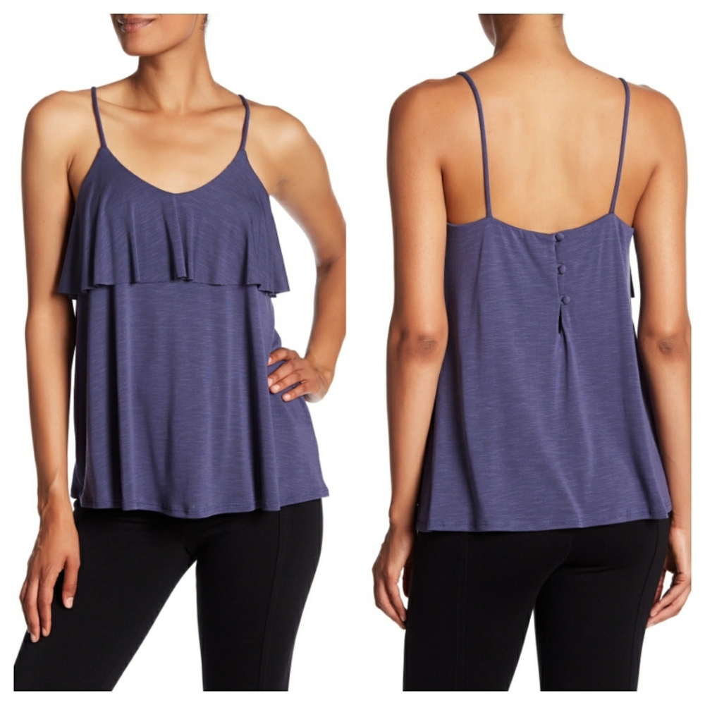 RO & DE Knit Ruffle Cami